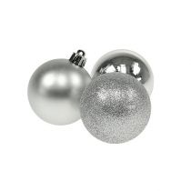 Itens Mini bola de Natal prata Ø3cm 14 un