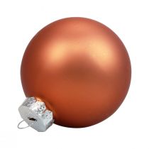 Mini bolas de Natal bolas de vidro vermelho-marrom Ø4cm 24 unidades