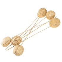 Itens Bola de Mintolla branqueada 8cm - 10cm C46cm 6 unidades