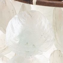 Itens Móbile de sino de vento em madrepérola, redondo, 70 cm de comprimento, para varanda ou jardim.