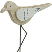 Itens Decoração mar, gaivota deco madeira, shabby chic, azul e branco Alt.32cm