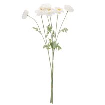 Itens Papoula artificial branca, haste longa, 78 cm, 3 peças