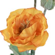 Flores Artificiais Flor de Papoila Artificial Papoila Decorativa Laranja 48cm