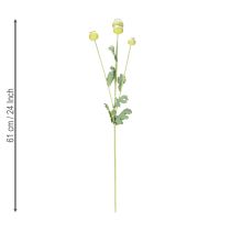 Itens Arranjo decorativo de papoulas artificiais, flores realistas para decoração de casa, 61 cm, 3 peças.