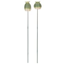 Itens Estaca decorativa em forma de cápsula de sementes de papoula para dar um toque de elegância sazonal ao jardim ou destacar a varanda, 41 cm, 4 peças