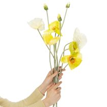 Itens Decoração artificial de papoula para salas de estar e escritórios, 95 cm