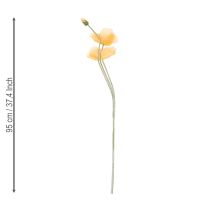 Itens Flor de papoula artificial para decoração de casamentos, 95 cm, 3 peças.
