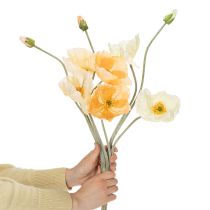 Itens Flor de papoula artificial para decoração de casamentos, 95 cm, 3 peças.