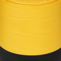 Itens Fita de guirlanda Moiré 150mm amarela e preta - fita de luto, faixa, decoração, fita para clubes - rolo de 25m