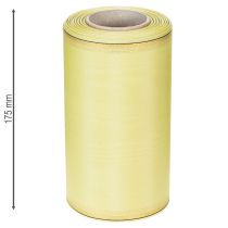 Itens Fita para guirlanda em moiré, verde claro com borda dourada, 175 mm x 25 m, decoração de alta qualidade para arranjos florais.