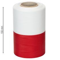 Itens Fita de coroa de flores em moiré, fita de luto branca e vermelha, fita decorativa de 150 mm, fita memorial com flor de luto, tafetá de acetato de 25 m