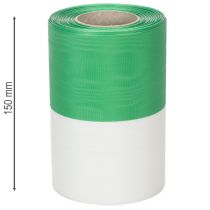Itens Fita decorativa moiré verde e branca para guirlandas, 150 mm, fita para laços, tafetá de alta qualidade, 25 m