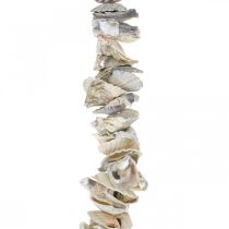Guirlanda com conchas, decoração marítima, verão, corrente de conchas cores naturais L130cm