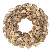 Itens Guirlanda de conchas para pendurar decoração de conchas de coco marrom Ø24cm