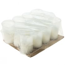 Itens Vela de recarga para luz de sepultura branca H10cm 12 pcs