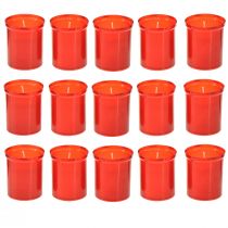 Itens Velas de recarga para luzes de túmulo vermelho H6.5cm 22h 15 unidades