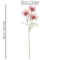 Itens Ramo artificial de protea florida, 65 cm, 3 peças