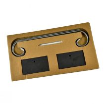 Itens Placas de planta de plugue de lajes de ardósia natural pretas 25cm