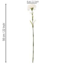 Itens Cravo artificial com haste para buquês e coroas, 56 cm, 8 unidades