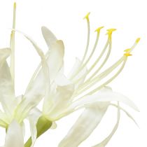 Itens Nerine Guernsey Lírio Flor Artificial Branco Amarelo Ø15cm C65cm