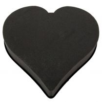 Plugue de coração de espuma floral preto 38 cm 2 unidades
