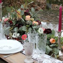 Itens Plug-in material decoração de mesa espuma floral preta 48 cm 4 unidades