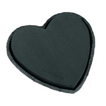 Coração de espuma floral preto 25,5 cm 2 unidades