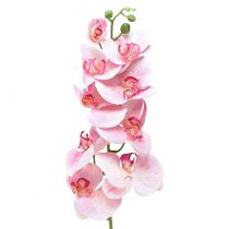 Orquídea Phalaenopsis artificial 9 flores rosa branco 96cm