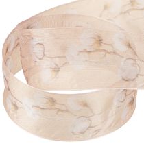 Itens Fita de organza flores de algodão fita decorativa rosa 40mm 15m