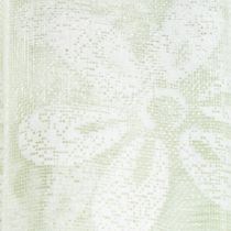 Itens Fita de organza floral, fita para presentes, verde, 25 mm, 18 m