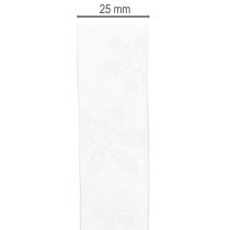 Itens Fita de organza, fita floral para presentes, rosa, 25 mm, 18 m
