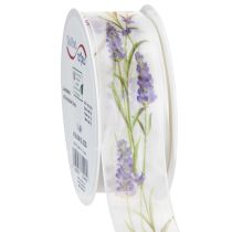 Itens Fita de organza, fita de chiffon, fita decorativa, lavanda, 40mm, 20m