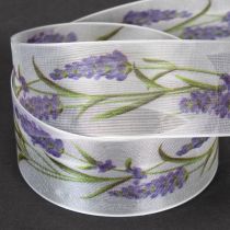 Itens Fita de organza, fita de chiffon, fita decorativa, lavanda, 40mm, 20m