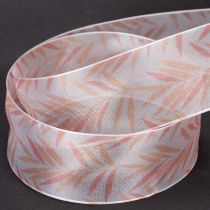 Itens Fita de organza, fita de chiffon, laranja-floresta, 40mm, 15m