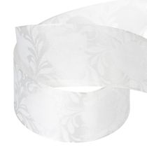 Itens Fita de organza, creme, fita decorativa com corações, 40 mm de largura, 15 m de comprimento.