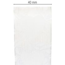 Itens Fita de organza, creme, fita decorativa com corações, 40 mm de largura, 15 m de comprimento.