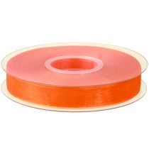 Itens Fita de organza fita de presente fita laranja ourela 15mm 50m
