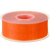 Itens Fita de organza fita de presente fita laranja ourela 40mm 50m