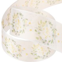 Itens Fita de organza para decoração de casamento “Love” branca 40mm 15m