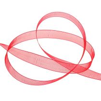 Fita de organza com ourela 1,5cm 50m vermelha