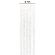 Itens Fita de organza listrada, fita para presentes, branca, 15 mm, 20 m