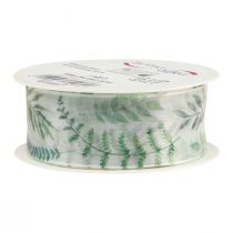 Itens Fita de organza fita de chiffon deixa galhos verdes 40mm 15m