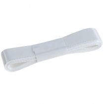 Itens Fita decorativa para presente, fita branca com orla 25mm 3m, 10 unidades