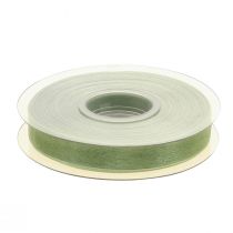 Itens Fita de organza verde para presente, orla verde limão, 15 mm, 50 m