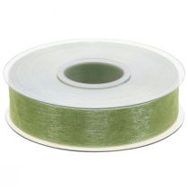Itens Fita de organza verde para presente, orla verde limão, 25 mm, 50 m