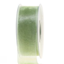 Itens Fita de organza fita de presente verde ourela verde limão 40mm 50m