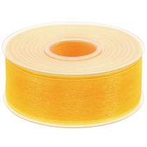 Itens Fita de organza fita de presente fita amarela ourela 40mm 50m
