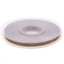 Itens Fita de organza fita de presente fita bege borda tecida taupe 6mm 50m