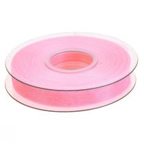 Itens Fita de organza fita para presente fita rosa ourela 15mm 50m