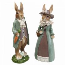 Decorações de Páscoa coelhos decorativos Coelhinho da Páscoa par de coelhos H34cm 2 unidades